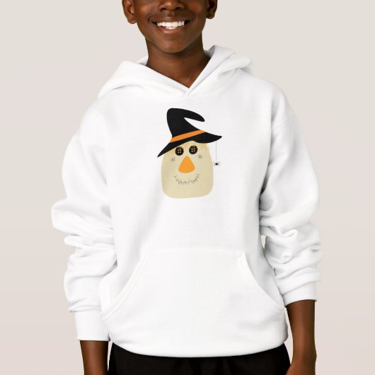 ハッピーハローウィンかわいいカカシとクモ (正面)