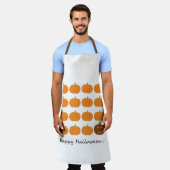 ハッピーハローウィンかわいいカボチャパッチ エプロン (着用した状態)