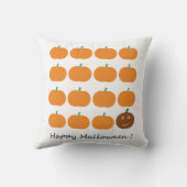 ハッピーハローウィンかわいいカボチャパッチ クッション (裏面)