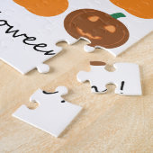 ハッピーハローウィンかわいいカボチャパッチ ジグソーパズル (側面)