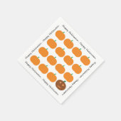 ハッピーハローウィンかわいいカボチャパッチ スタンダードカクテルナプキン (角)