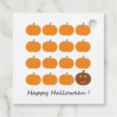 ハッピーハローウィンかわいいカボチャパッチ フェイバータグ (裏面)