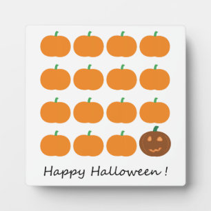 ハッピーハローウィンかわいいカボチャパッチ フォトプラーク