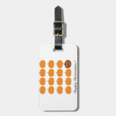 ハッピーハローウィンかわいいカボチャパッチ ラゲッジタグ (正面縦)