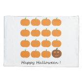 ハッピーハローウィンかわいいカボチャパッチ 枕カバー (裏面)