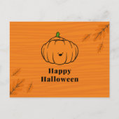 ハッピーハローウィンかわいいカボチャ ポストカード (正面)