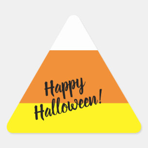 ハッピーハローウィンかわいいキャンディーコーン 三角形シール