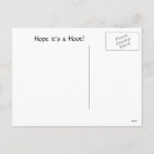 ハッピーハローウィンかわいいフクロウワーロックハット シーズンポストカード (裏面)