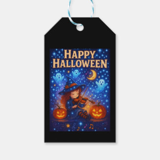ハッピーハローウィンかわいいミュージカルウィッチギフトラベル ギフトタグ