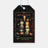 ハッピーハローウィンかわいいモンスターパーティー ギフトタグ (正面)