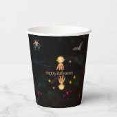 ハッピーハローウィンかわいいモンスターパーティー 紙コップ (裏面)