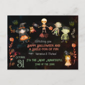 ハッピーハローウィンかわいいモンスター ポストカード (正面)