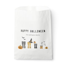 ハッピーハローウィンかわいい不気味水彩家族