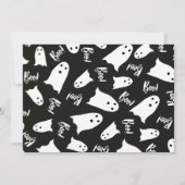 ハッピーハローウィンかわいい幽霊たちブー文字写真 カード (裏面)