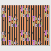 ハッピーハローウィンかわいい幽霊たち ラッピングペーパー (フラット)