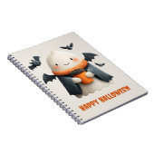 ハッピーハローウィンかわいい幽霊デザイン ノートブック (右側)