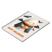 ハッピーハローウィンかわいい幽霊デザイン ノートブック (左側)
