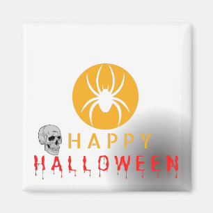 ハッピーハローウィンかわいい幽霊ブパターン マグネット