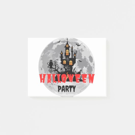 ハッピーハローウィンかわいい幽霊ブーパターンジャイアント ポストイット (正面)