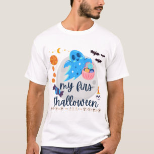 ハッピーハローウィンかわいい幽霊 おもしろい Tシャツ