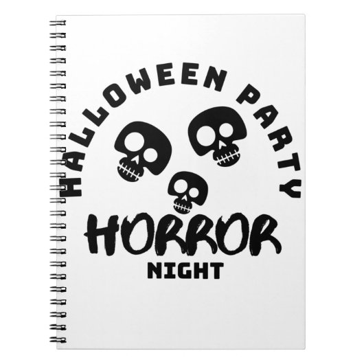 ハッピーハローウィンかわいい幽霊 ノートブック (正面)