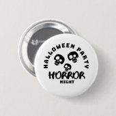 ハッピーハローウィンかわいい幽霊 缶バッジ (正面&裏面)