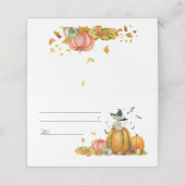 ハッピーハローウィンかわいい漫画のウィッチマウス プレイスカード (外部開封)