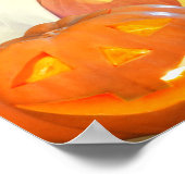 ハッピーハローウィンかわいい犬たち幽霊コスチューム ポスター (角)