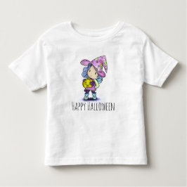 ハッピーハローウィンかわいい魔女 トドラーTシャツ