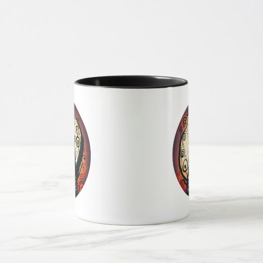 ハッピーハローウィンかわいい黒猫ハロウィンマグ マグカップ (中央)