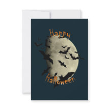 ハッピーハローウィンこうもりとハーンムーン