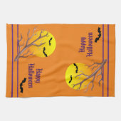 ハッピーハローウィンこうもりと月 キッチンタオル (横)