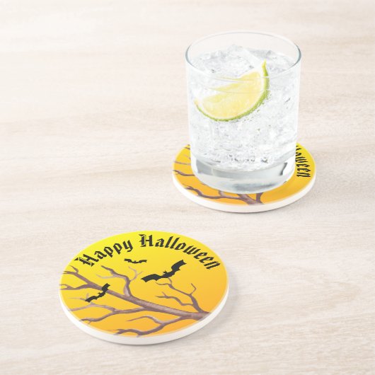 ハッピーハローウィンこうもりと月 コースター (側面)