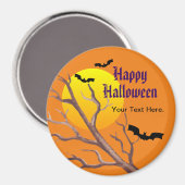ハッピーハローウィンこうもりと月 マグネット (正面/裏面)