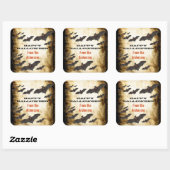 ハッピーハローウィンこうもりと焼き菓子 スクエアシール (シート)