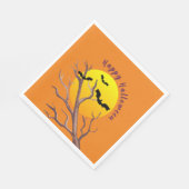 ハッピーハローウィンこうもりズアンドザムーン紙ナプキンズ スタンダードランチョンナプキン (角)