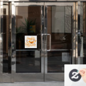 ハッピーハローウィンこうもりハロウィーンのカボチャのちょうちん ウィンドウサイン (オフィスドア)