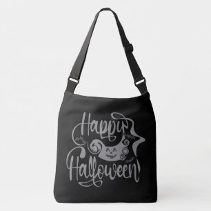 ハッピーハローウィンこうもりハロウィーンのカボチャのちょうちん クロスボディバッグ