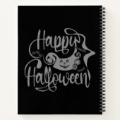 ハッピーハローウィンこうもりハロウィーンのカボチャのちょうちん ノートブック (裏面)