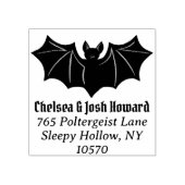 ハッピーハローウィンこうもり差出人住所 ラバースタンプ (インプリント)