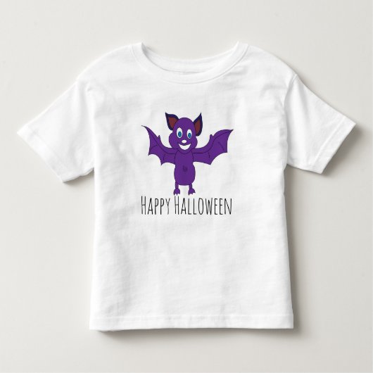 ハッピーハローウィンこうもり トドラーTシャツ (正面)