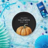 ハッピーハローウィンとカボチャヴィンテージ ペーパープレート (パーティー)