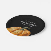 ハッピーハローウィンとカボチャヴィンテージ ペーパープレート (アングル)