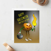 ハッピーハローウィンとトリックまたは治療 ノートカード (正面/裏面インサイチュ)
