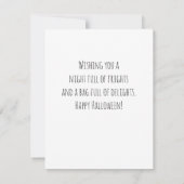 ハッピーハローウィンとトリックまたは治療 ノートカード (裏面)
