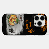 ハッピーハローウィンと幽霊キャットこうもりパンプキン Case-Mate iPhoneケース (裏面 (横))
