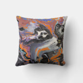 ハッピーハローウィンと抽象芸術アート クッション (裏面)