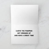 *ハッピーハローウィンと持つおもしろい* カード (内部)