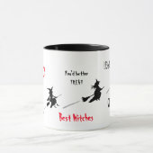 ハッピーハローウィンと最高のウィッチのおもしろいカスタム マグカップ (中央)