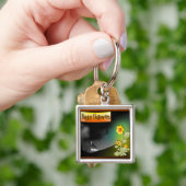 ハッピーハローウィンと花 –  キーホルダー (手)